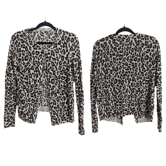 Boho Animal Print Button-down Soft Cardigan Women's Size Small - Picture 1 of 8